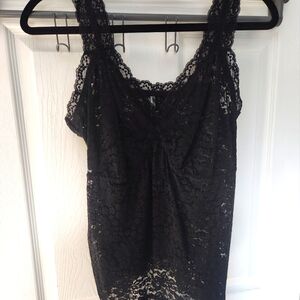 Black lace tank